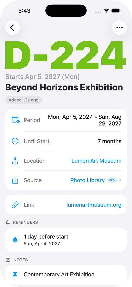 Beyo capturing an event from a photo or screenshot